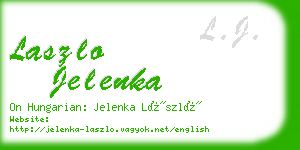 laszlo jelenka business card